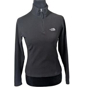 The North Face Women's TKA 100 Glacier 1/4 Zip Fleece Pullover XS Black